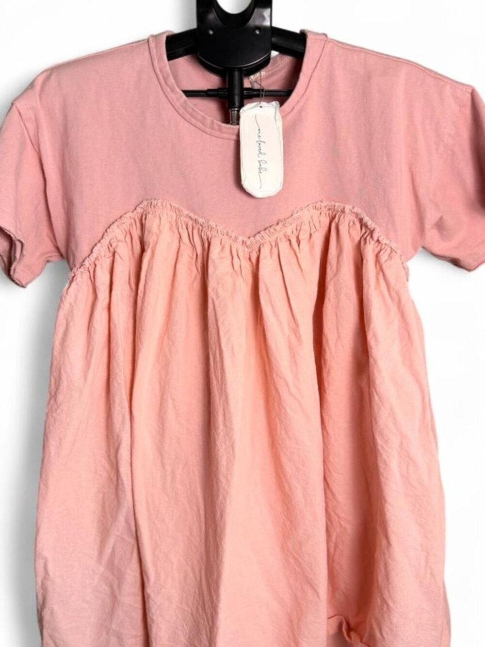 One Loved Babe All I Got Dress Pink Babydoll Mini Dress Size M NWT